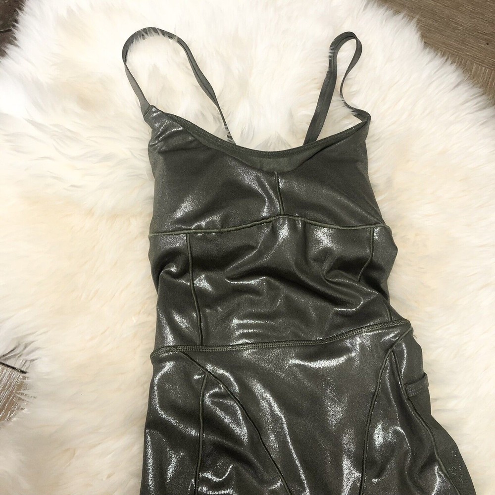 NWT Adidas x Ivy Park V-Neck Catsuit Khaki Beyonce HR6882 - Picture 9 of 12